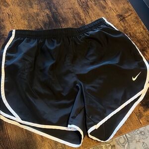 Nike Black Athletic Shorts with White Trim
